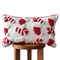 Candy Cane & Santa Hat Lumbar Pillow Cover