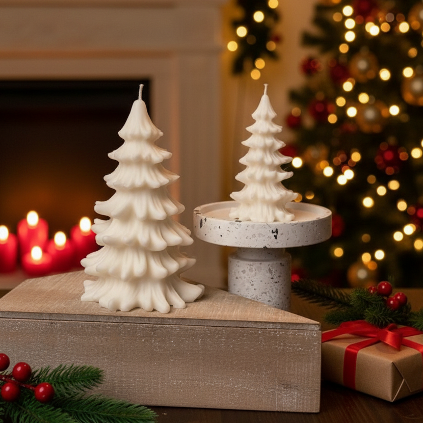 Cedar Christmas Tree Candles