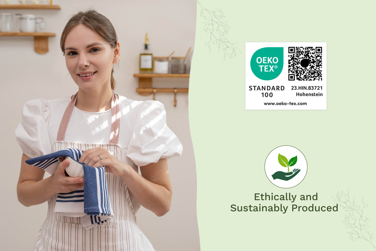 Classic Striped Cotton Kitchen Towel Set