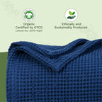 Organic Cotton Mart Waffle Weave Blanket