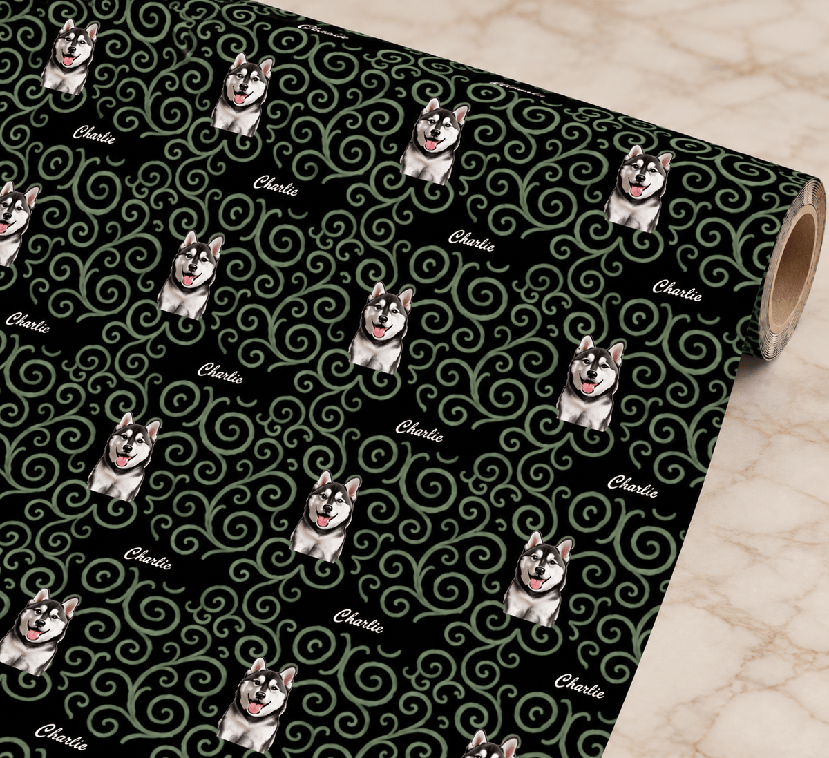 Personalized Tinsel & Trimmings Wrapping Paper