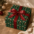 Personalized Fir & Frost Holiday Monogram Wrapping Paper