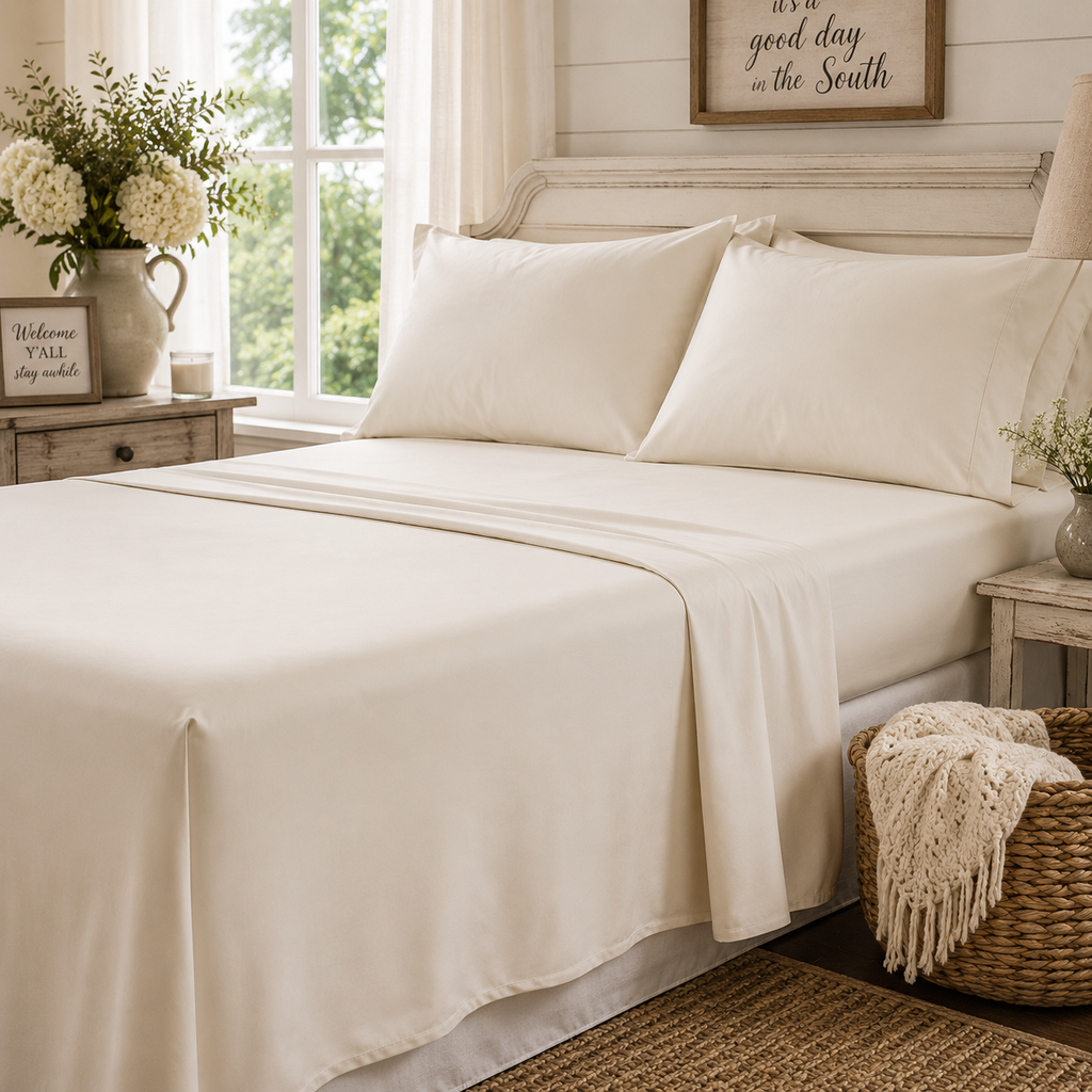 Organic Sateen Bed Sheets Set