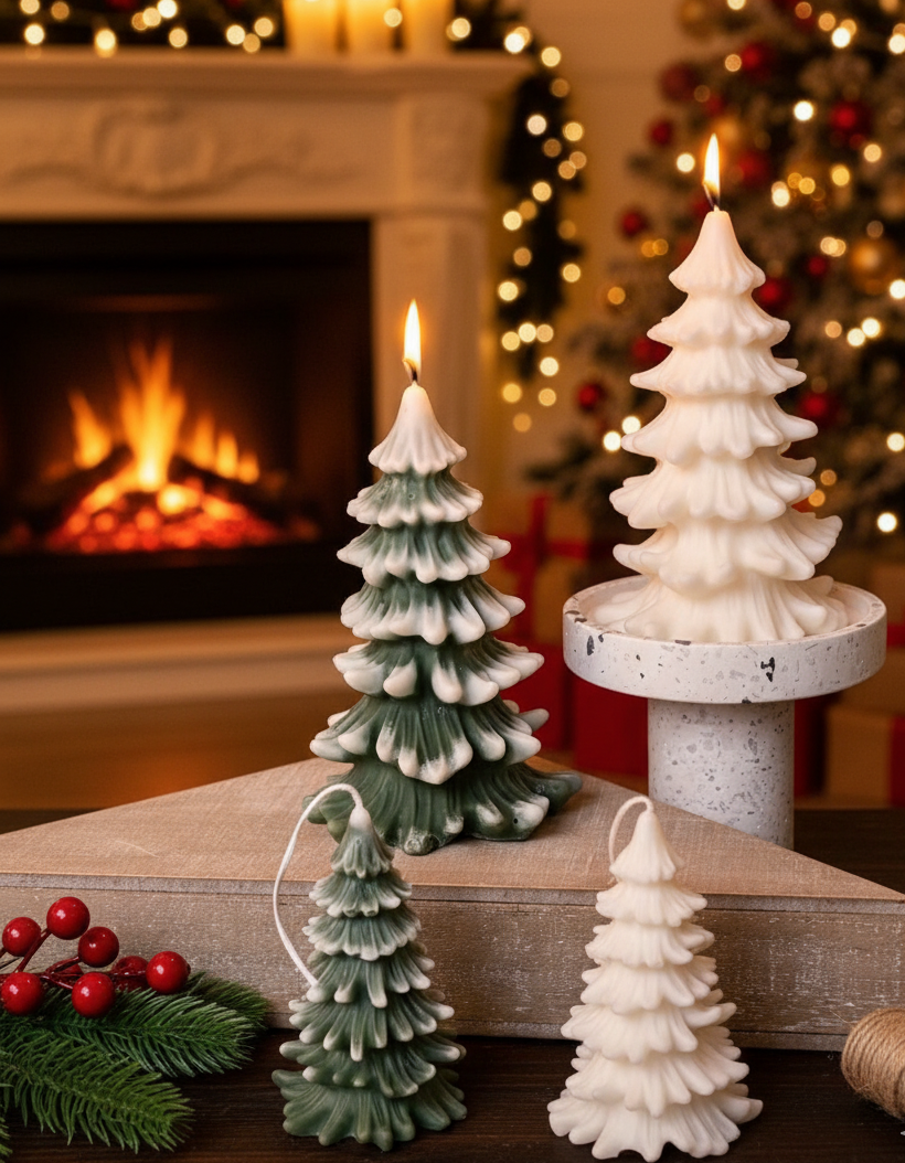 Cedar Christmas Tree Candles