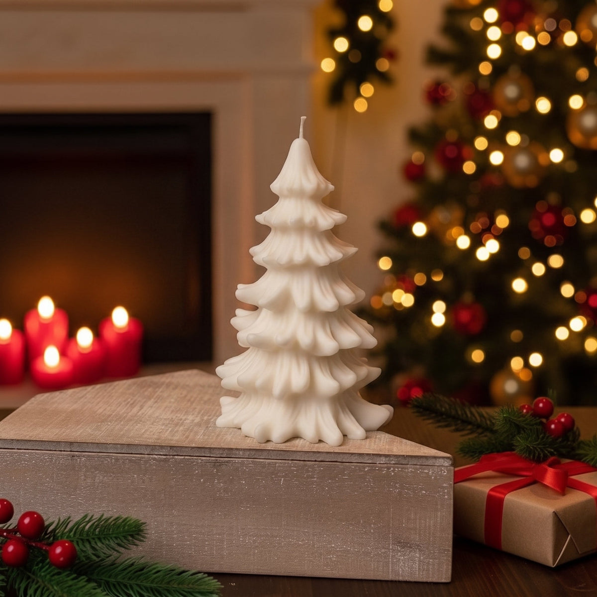 Cedar Christmas Tree Candles