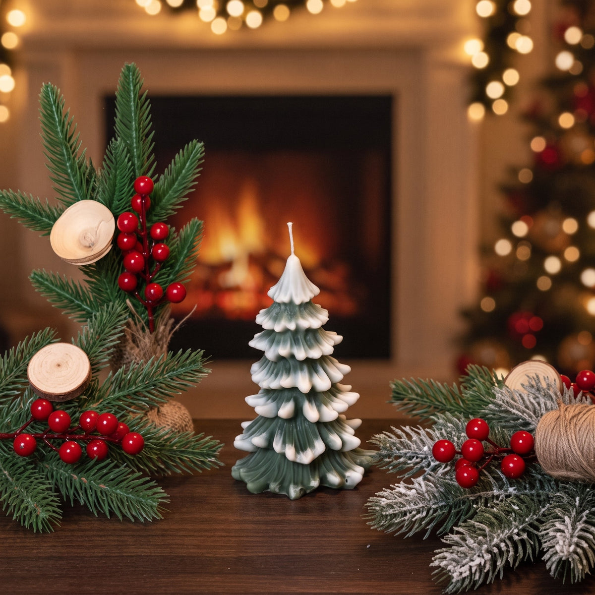 Cedar Christmas Tree Candles