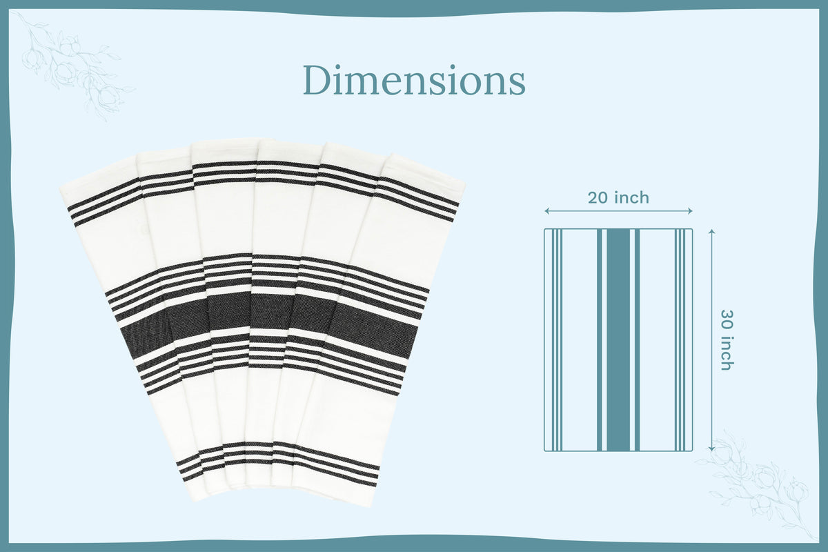 Classic Striped Cotton Kitchen Towel Set