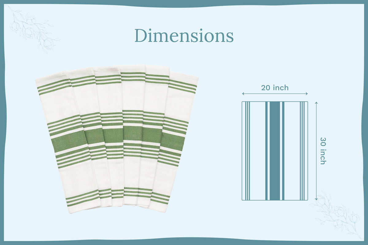 Classic Striped Cotton Kitchen Towel Set