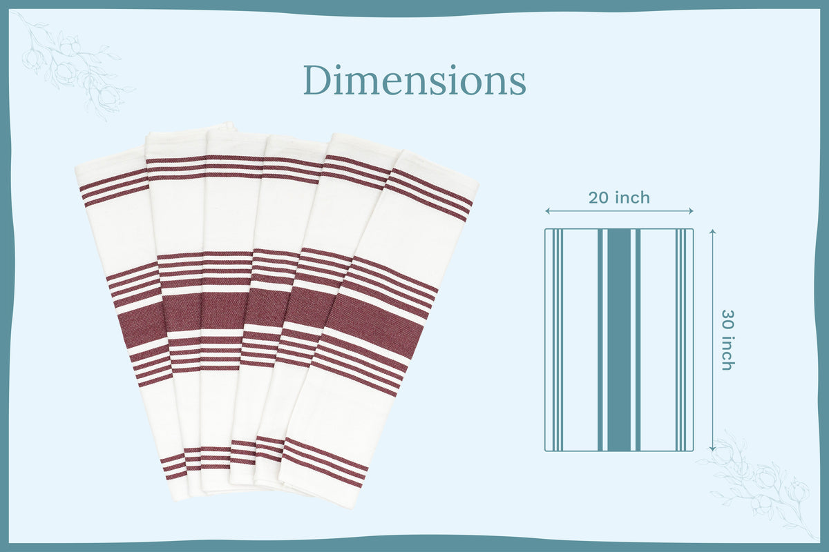 Classic Striped Cotton Kitchen Towel Set
