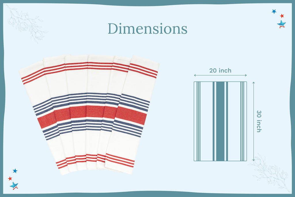 Classic Striped Cotton Kitchen Towel Set