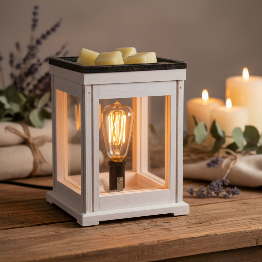 Weathered Wood Vintage Bulb Wax Warmer