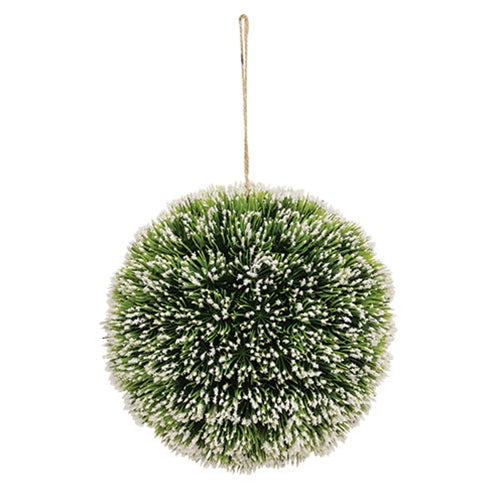 Snowy Pine Kissing Ball Ornament 7"