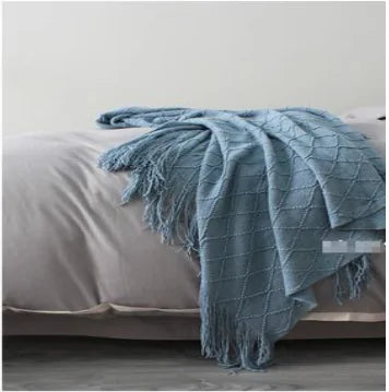 Nordic Knitted Wool Blanket