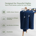 Organic Cotton Mart Waffle Weave Blanket