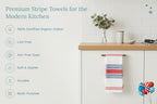 Classic Striped Cotton Kitchen Towel Set