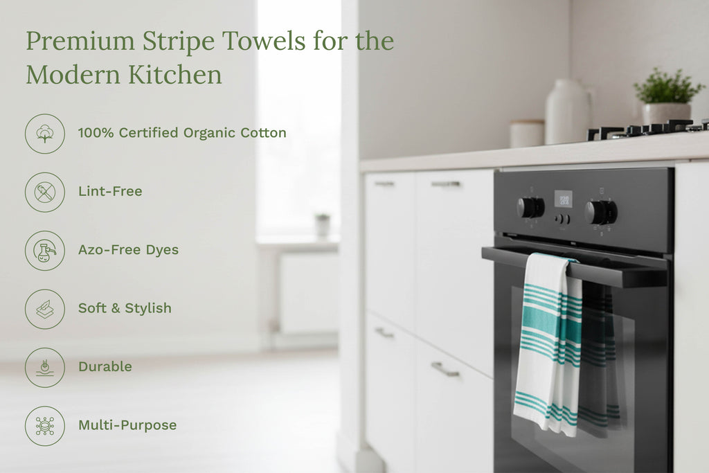 Classic Striped Cotton Kitchen Towel Set