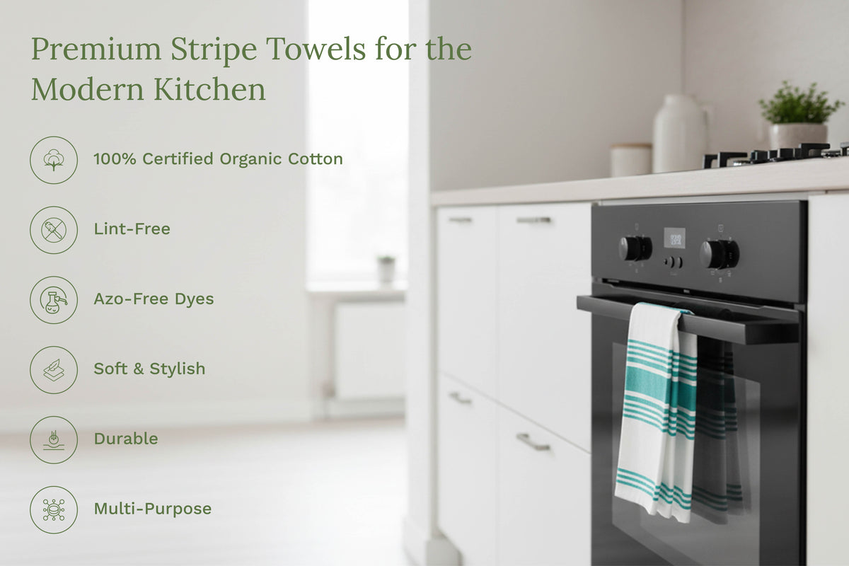 Classic Striped Cotton Kitchen Towel Set