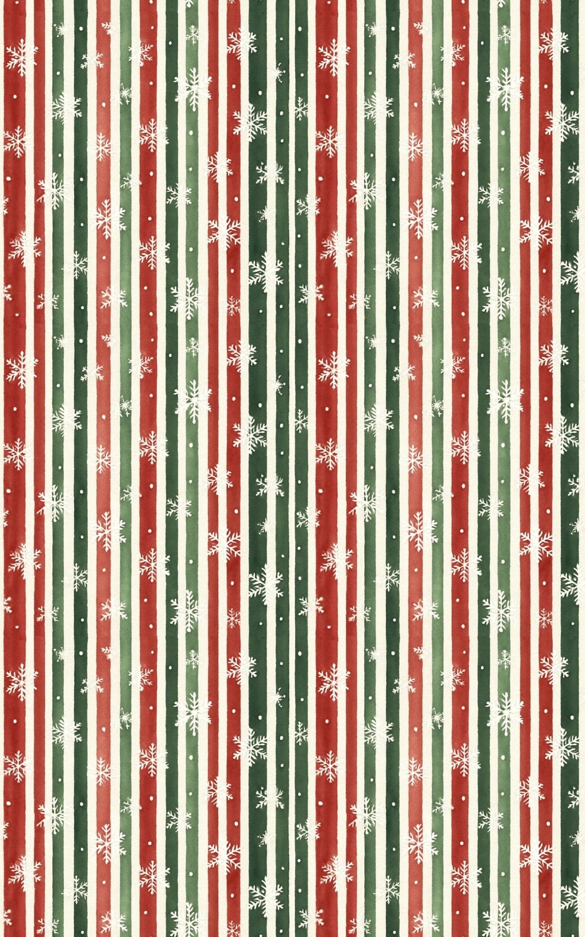 Frosted Holiday Stripes Wrapping Paper