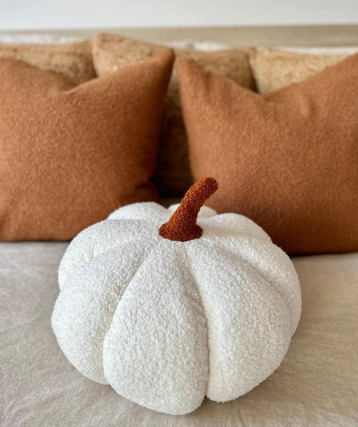 Sherpa Ivory Pumpkin Pillow