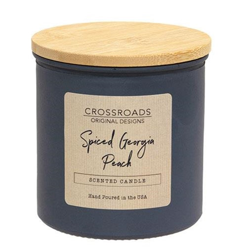 Spiced Georgia Peach 14oz Jar Candle w/Wood Lid