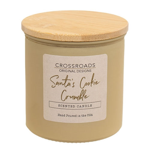 Santa's Cookie Crumble 14oz Jar Candle w/Wood Lid