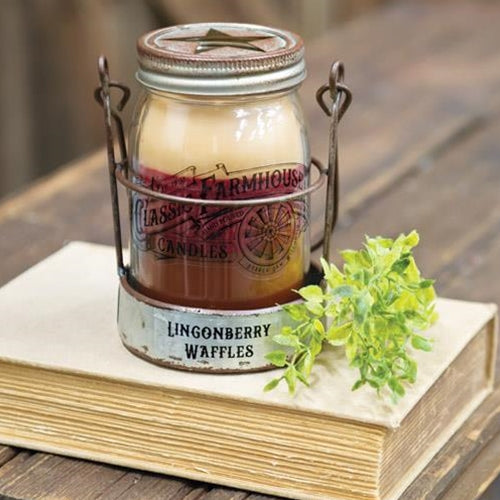 *Lingonberry Waffles 3 Layer Jar Candle w/Tin Holder 14oz