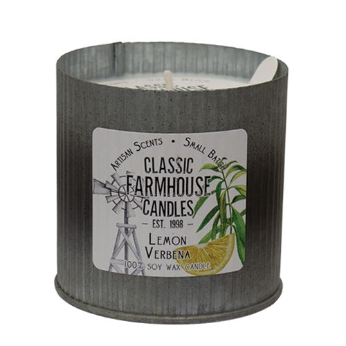 Lemon Verbena Fluted Tin Candle 12oz