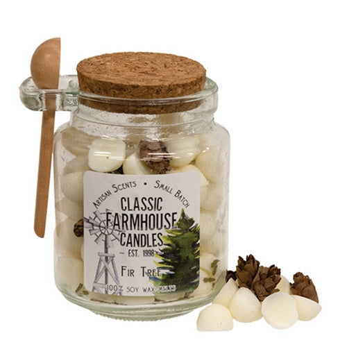 Fir Tree Soy Gumdrop Melts Jar w/Spoon