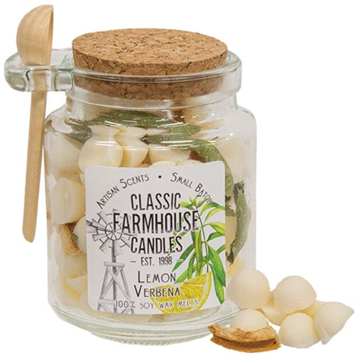 Lemon Verbena Soy Gumdrop Melts Jar w/Spoon