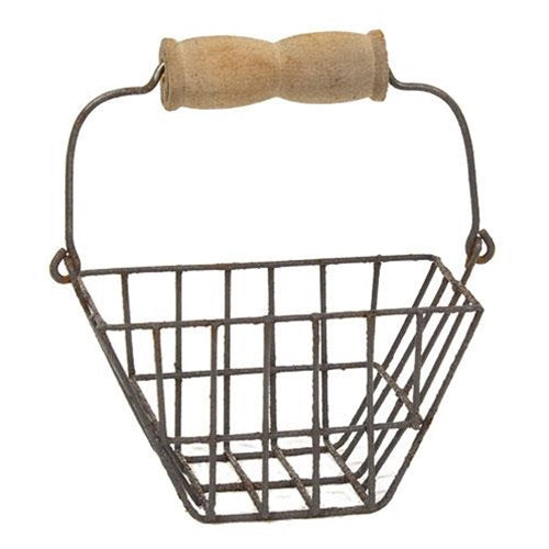 *Mini Wire Egg Basket Tote w/Handle