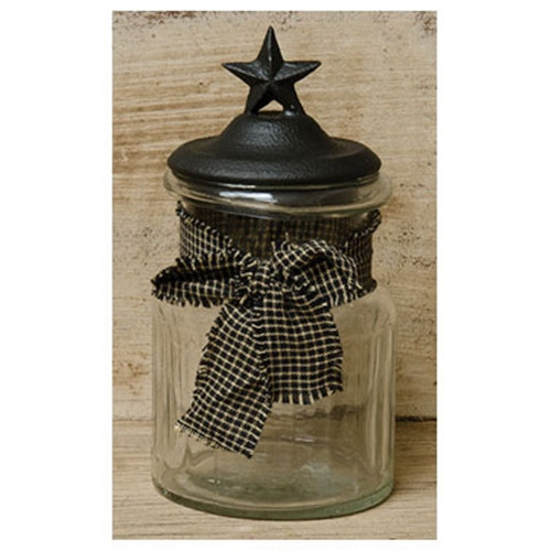 Glass Jar W/Star Lid