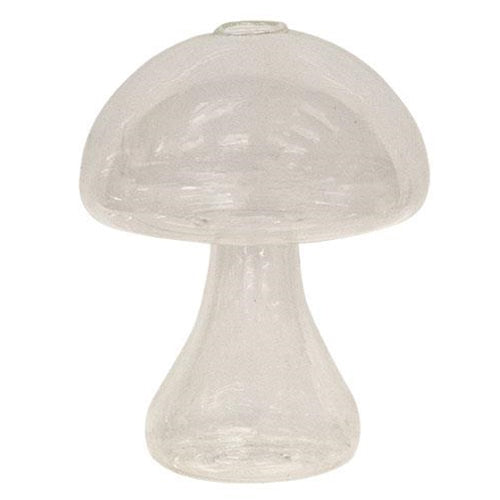 Glass Standing Mushroom Vase