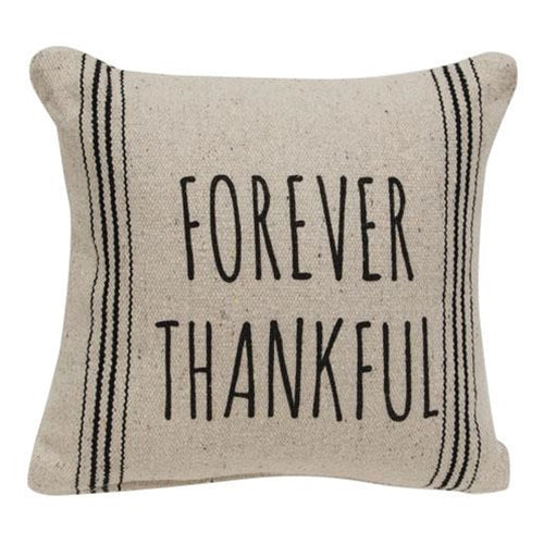 Forever Thankful Striped Natural Pillow