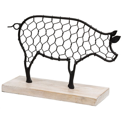 Black Chicken Wire Pig