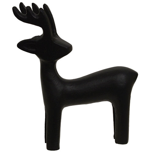 Black Cast Iron Standing Reindeer Figurine Small