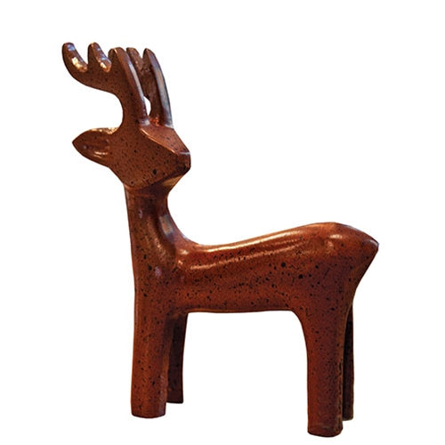 Rusty Cast Iron Standing Reindeer Figurine Small