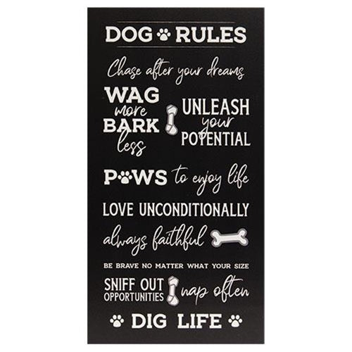 *Dog Rules Sign 8.5" x 16"