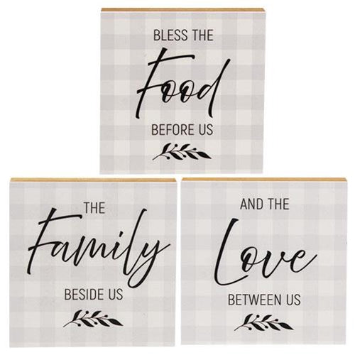 *3/Set Family Blessing Square Blocks