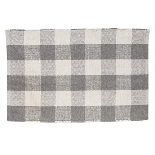 *Gray Buffalo Check Door Mat 36x24