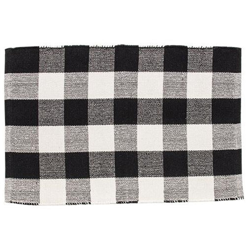 *Black Buffalo Check Door Mat 36x24