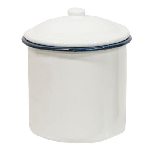 3/Set Blue Rim Enamel Canisters