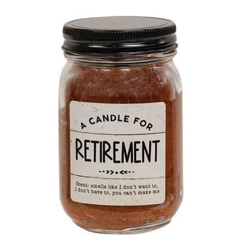 A Candle For Retirement BMS Pint Jar Candle