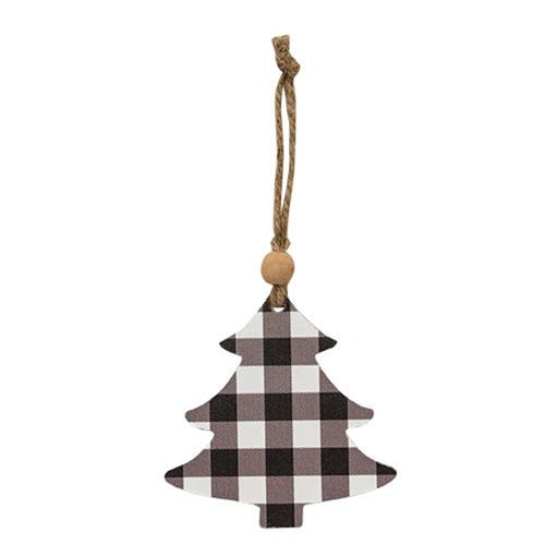 *Black & White Buffalo Check Tree Ornament