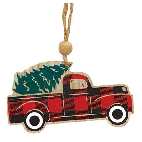 *Red & Black Buffalo Check Truck Ornament