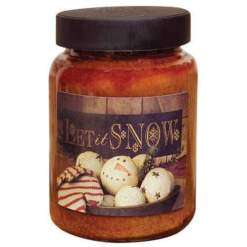 Let It Snow Jar Candle Buttered Maple Syrup 26oz