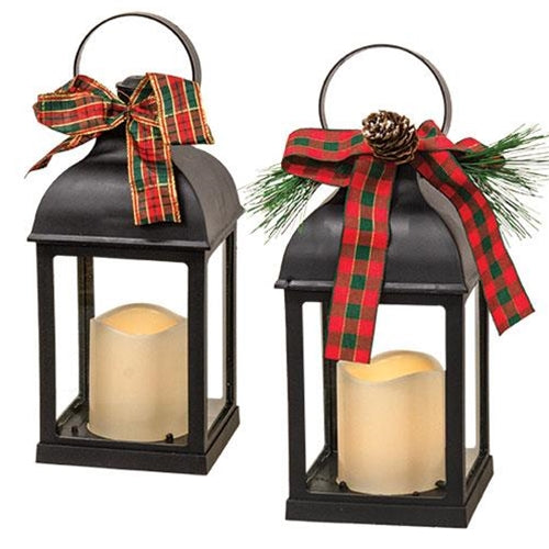 Battery Operated Black Holiday Lantern 2 Asstd.