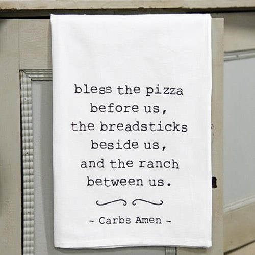 *Carbs Amen Dish Towel