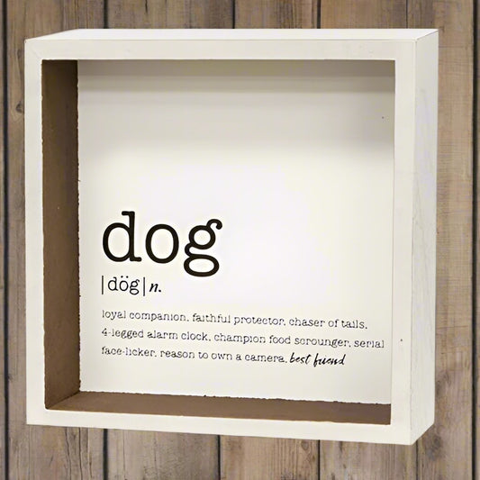 *Dog Definition Shadowbox Sign