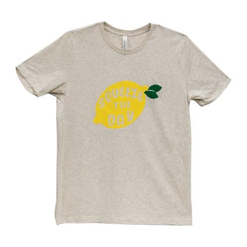 *Squeeze The Day T-Shirt Heather Prism Natural Small