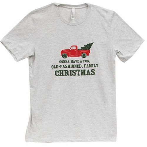 *Old Fashioned Family Christmas T-Shirt Ash Medium